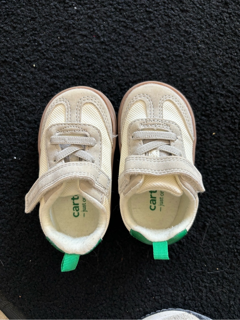 Carter's Cream & Green Toddler Sneakers